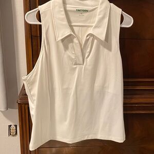 Tretorn Women's Cream Sleeveless Blouse